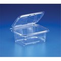 Inline Inline TS32 32 oz Tear Strip Deli Container Tub Hinged; Clear - Case of 200 TS32